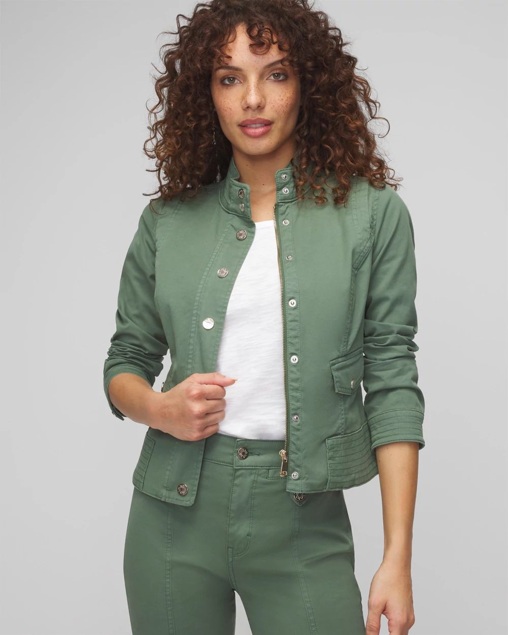 Pret Lace Up Back Casual Jacket White House Black Market